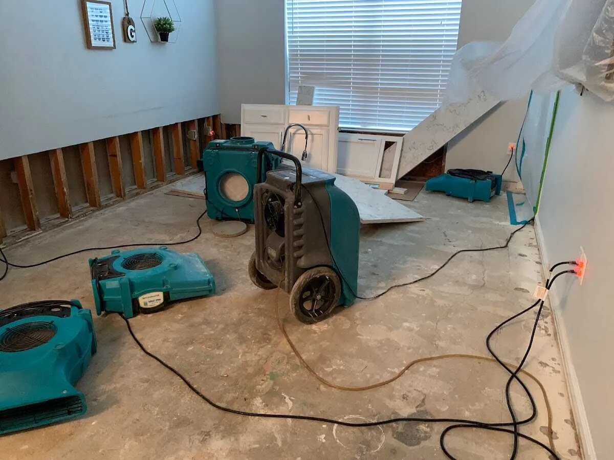 Dehumidifier in flood-cut room for Water Extraction & Removal in Salmon Creek